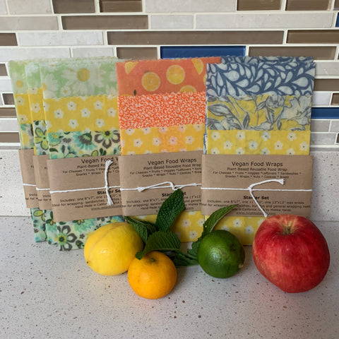 Vegan Food Wrap - set of 3