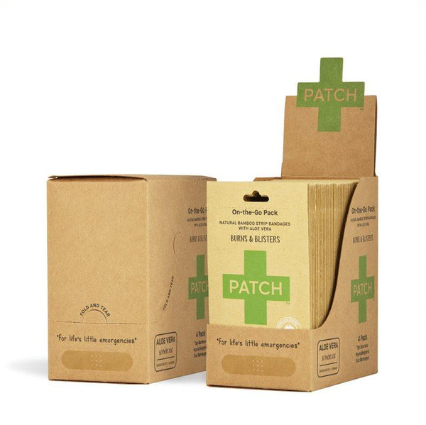 Organic Bamboo Adhesive Bandages - 'On The Go' 4 count