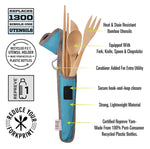 Bamboo Utensils with RePEaT case - Adult